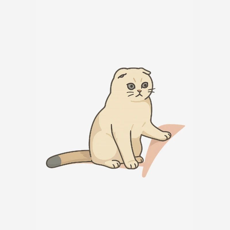 Chat mignon avec une expression mélancolique