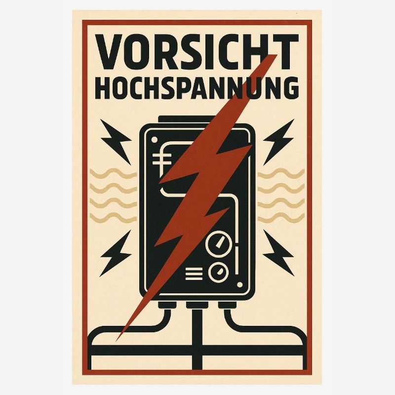 Caution High Voltage Current Warning Sign