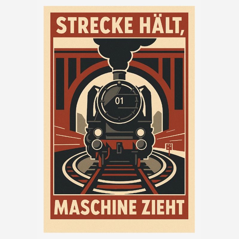 Railway Track Holds Machine Pulls