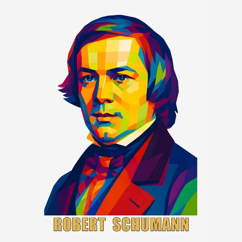 WPAP Polygon Portrait Robert Schumann Composer