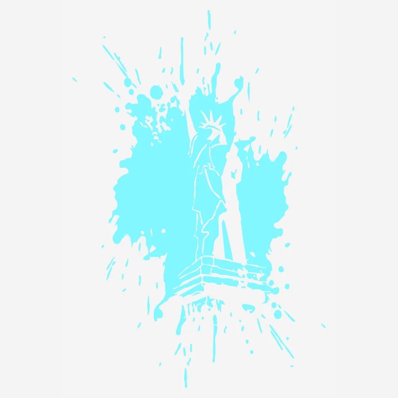 Statue de la Liberté dans une éclaboussure > Vector Graphic