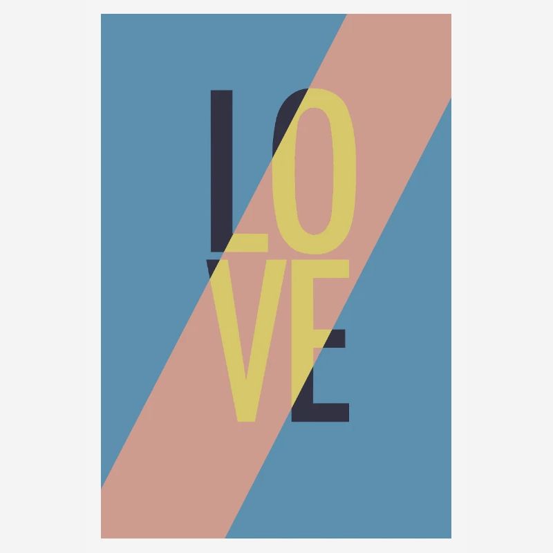Moderne Love-Botschaft mit Abstraktem Design