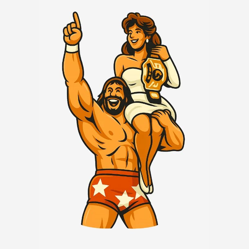 Conception de duo de lutte de célébration