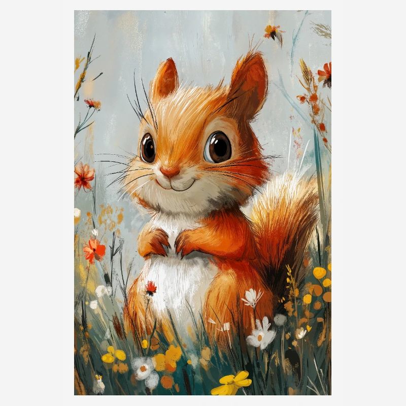 Illustration eines Eichhörnchens
