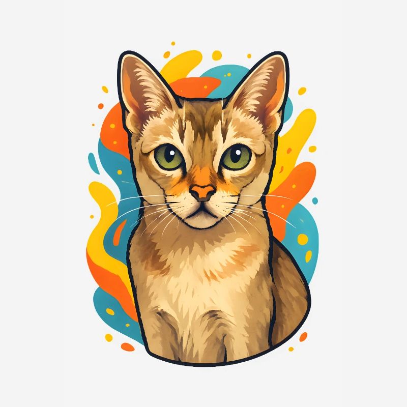 Explosion de couleurs de chat de Singapura