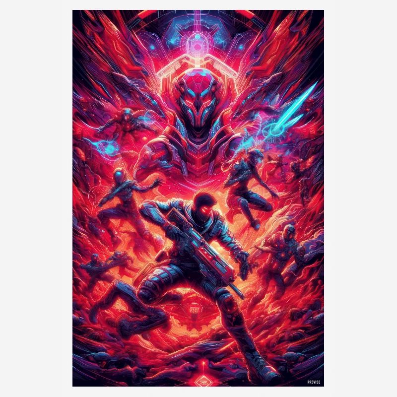 Front de bataille spatial néon