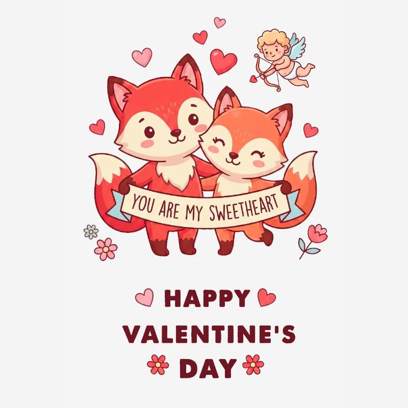 Valentine's Day Foxes