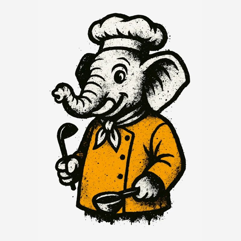 Cuisinier Chef Éléphant