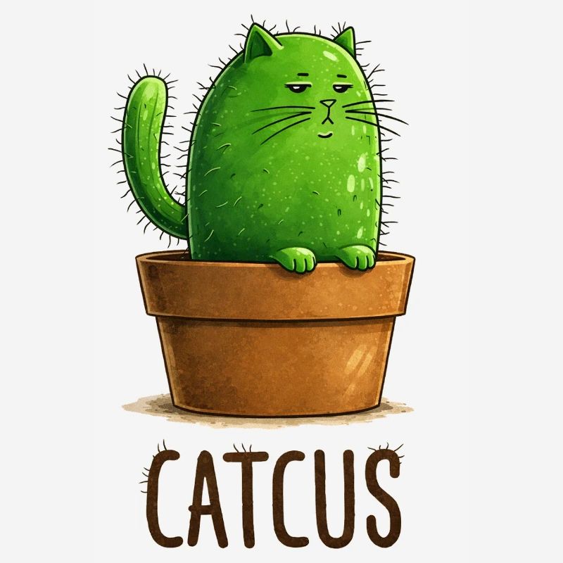 Catcus – Cactus Cat avec Attitude