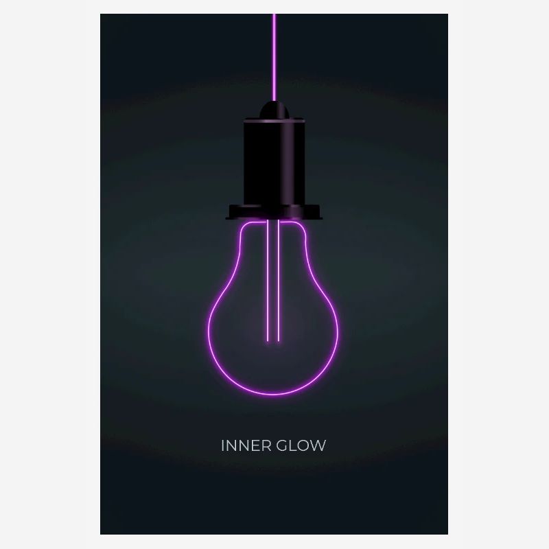 Affiche de l’ampoule néon Inner Glow