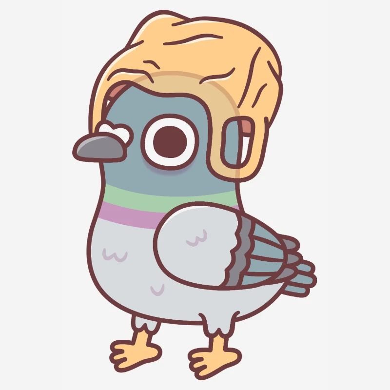 Funny Pigeon With Plastic Bag Hat Meme