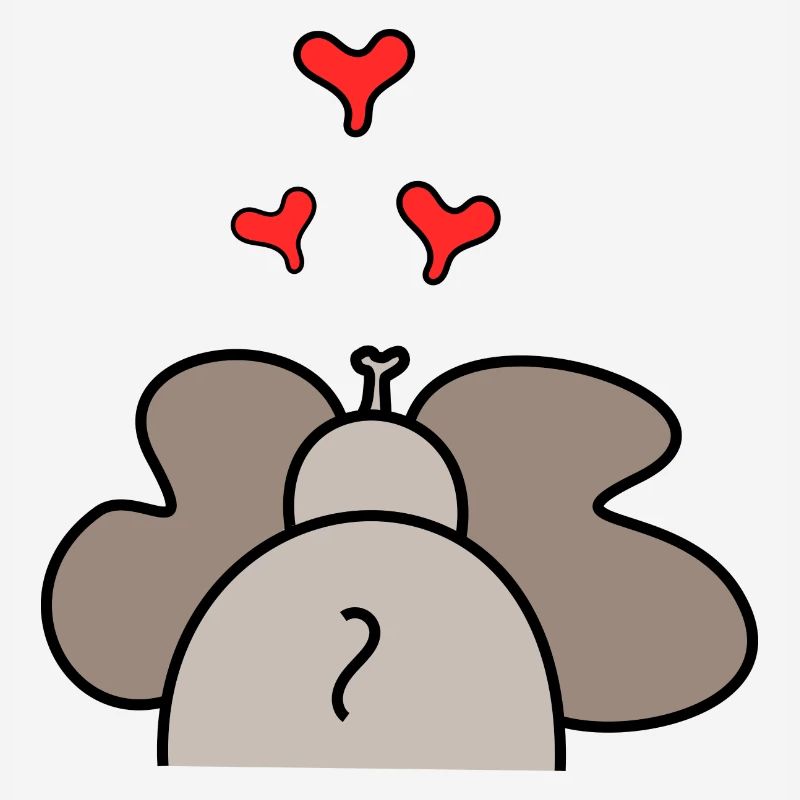 Elefant Herzen rot Herz Geschenk Muttertag