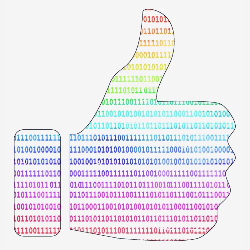 hand like binary rainbow