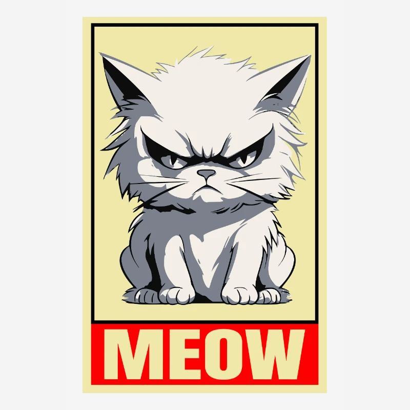 Cat Meow Grumpy Grumpy Grumpy Funny