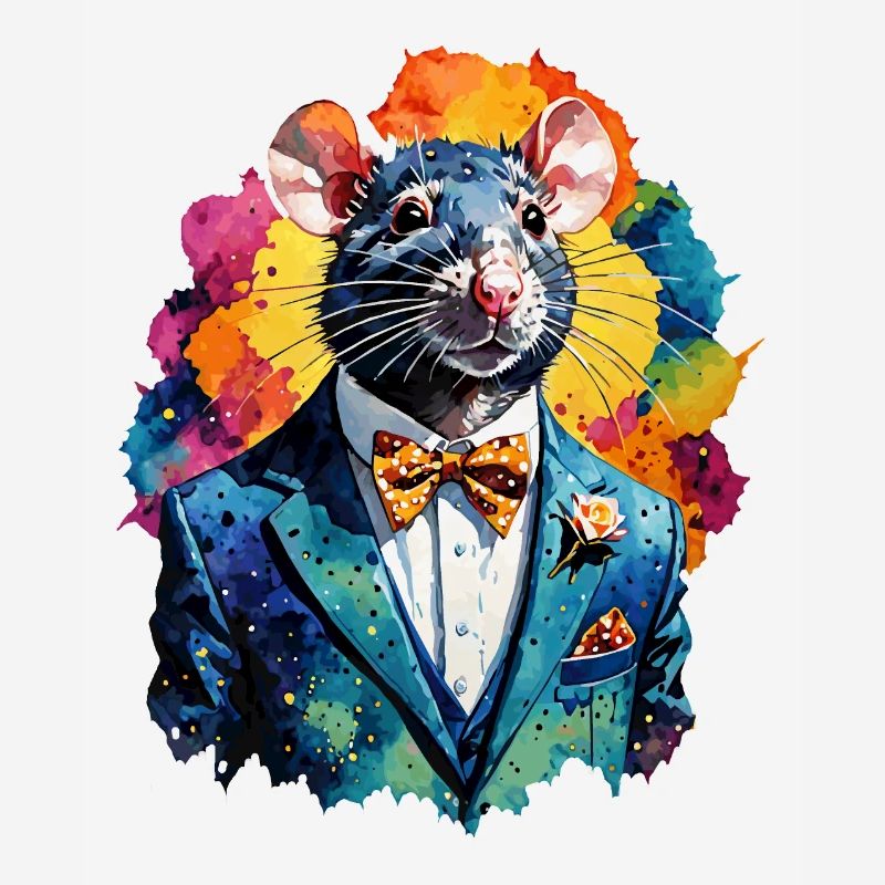 Rat en costume