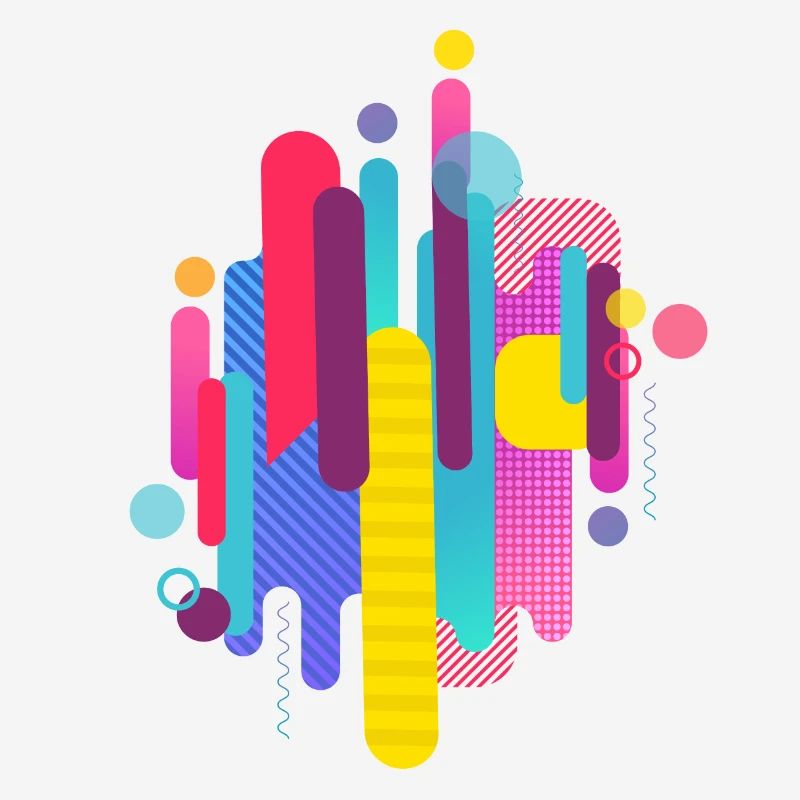 Abstract pattern in bright colors