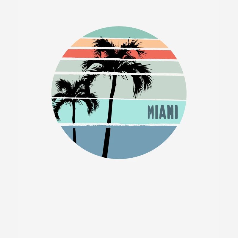 Cool Miami Florida Palm Tree Vacation Souvenir