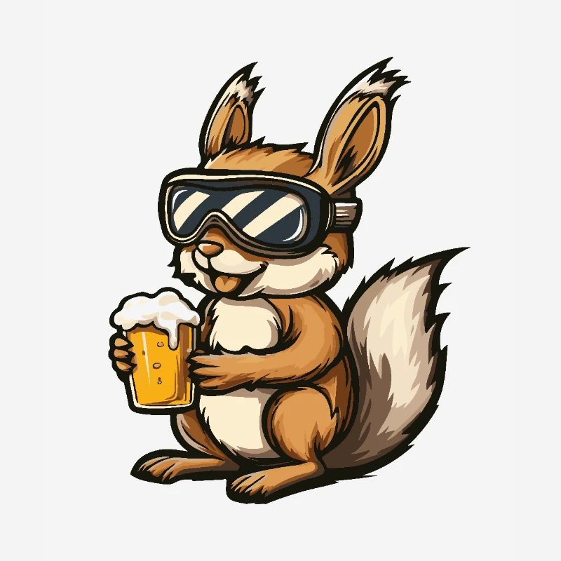Bière après-ski écureuil