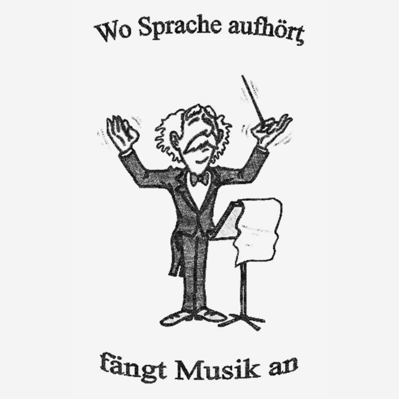 Dirigent mit Text sw