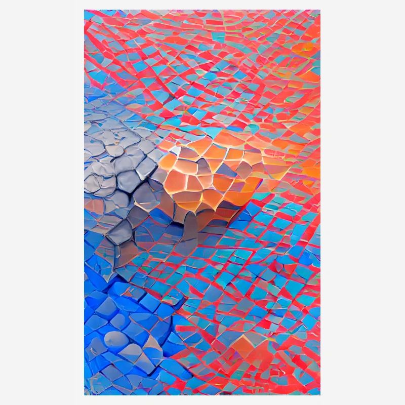 Vibrant 3D Pattern with Colorful Brick Like Blocks