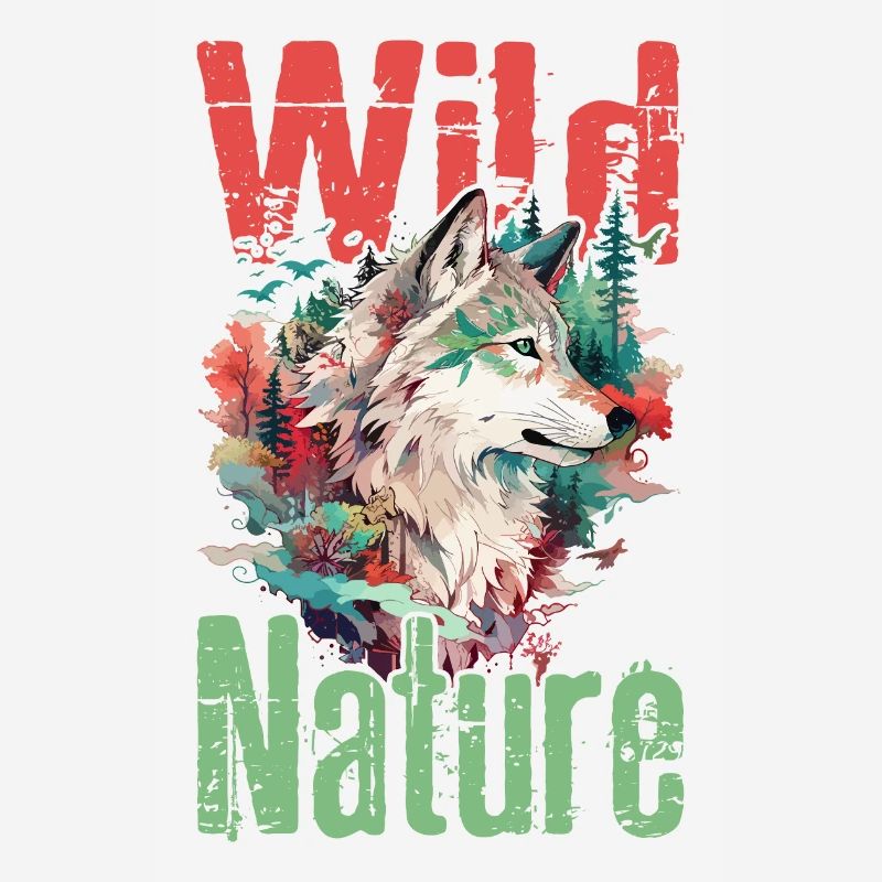 Wolf Wild Nature Wolf's Head Wilderness Forest Trees