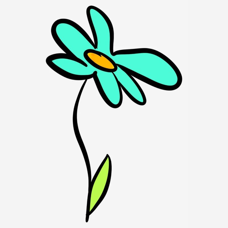 Illustration de fleur heureuse faite à la main
