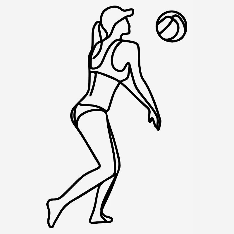 Joueuse de beach-volley filles