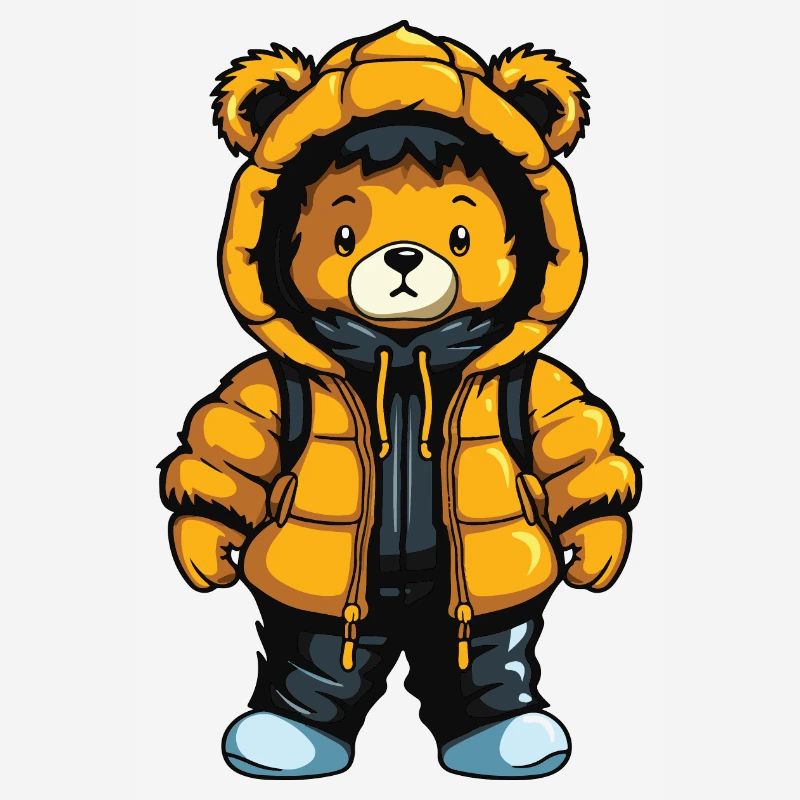 Bear Winter Comic Cute