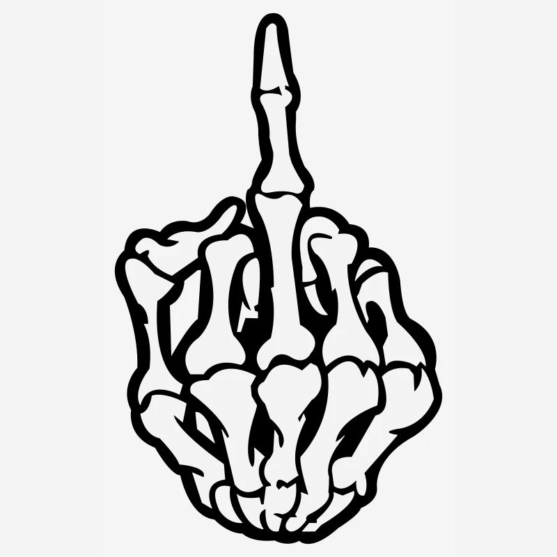 Skull Mittelfinger