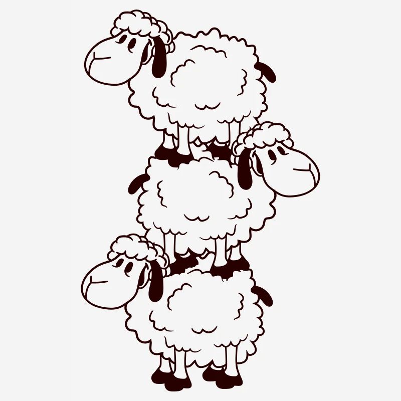 3 Sheep Tower Circus Acrobatics Three Artists Fun