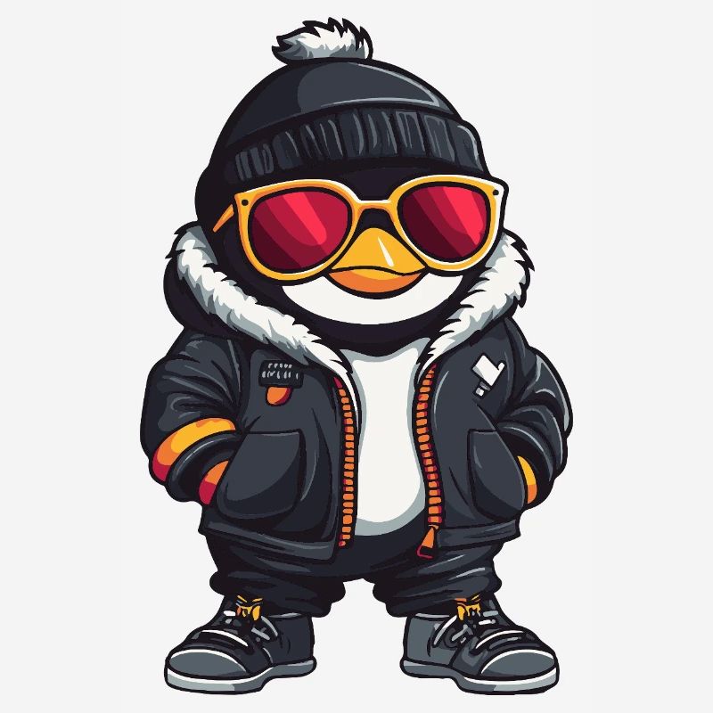 Pinguin Cool Comic