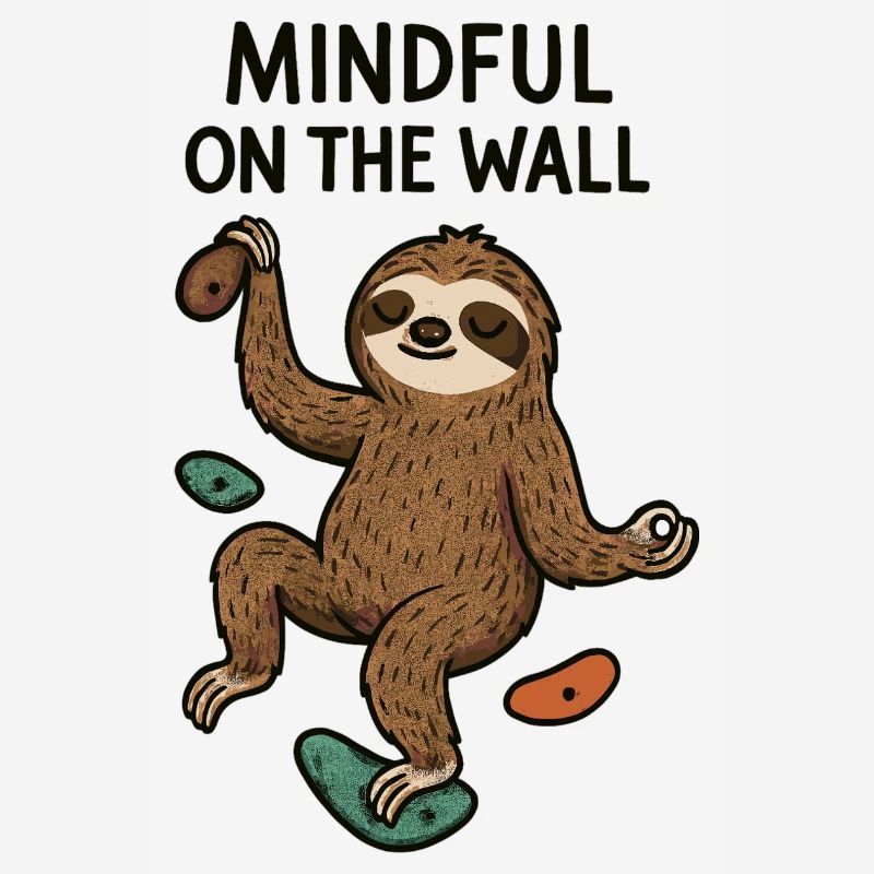 Mindful on the Wall – Zen Sloth on Wall
