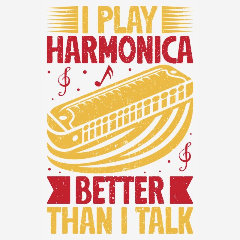 Funny Harmonica Player Play Better Than I Talk