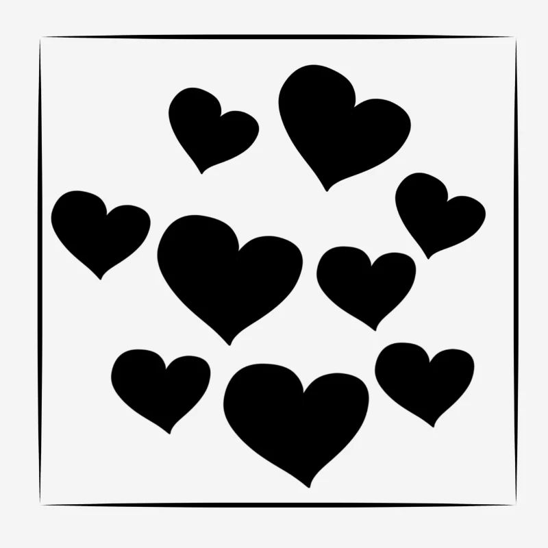 Heart Pattern Hearts Symbol Love Square