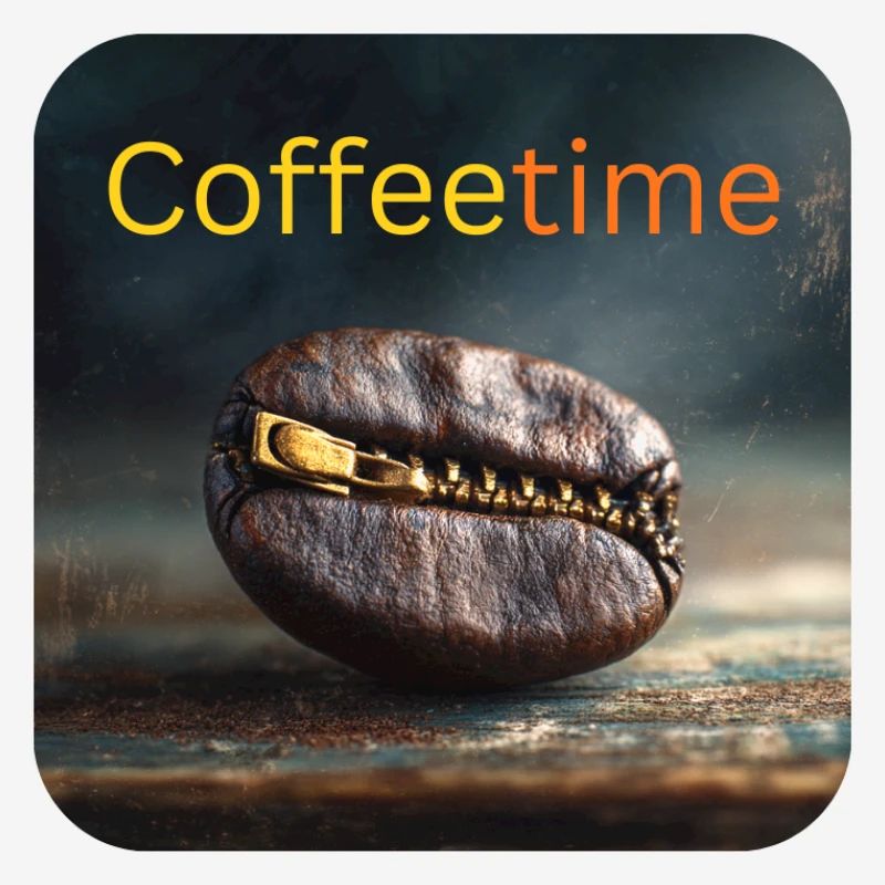 Coffeetime Grain de café avec fermeture éclair