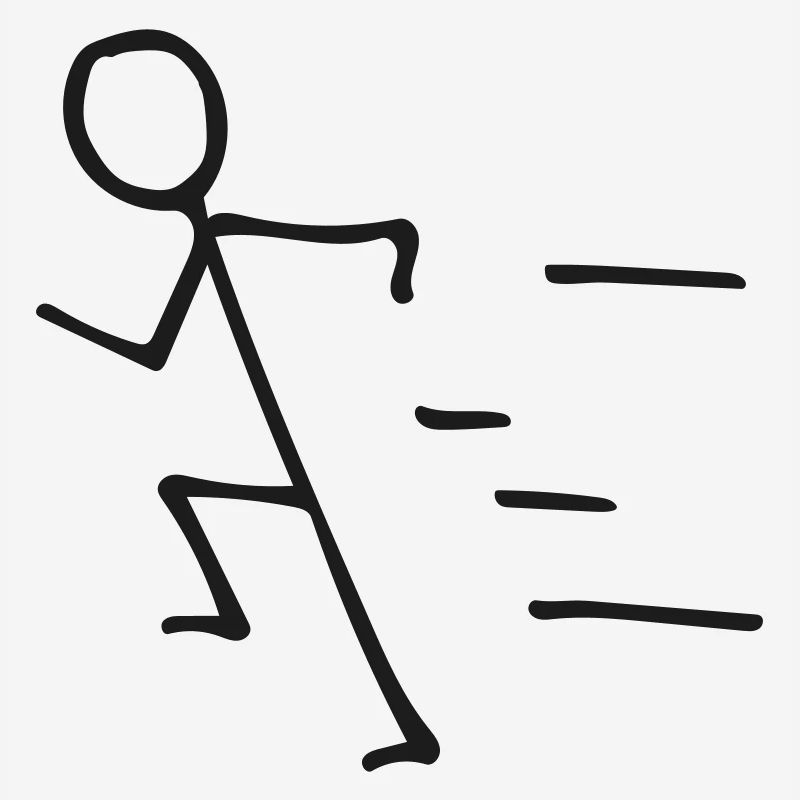 Triathlète coureur de marathon à figures de bâton