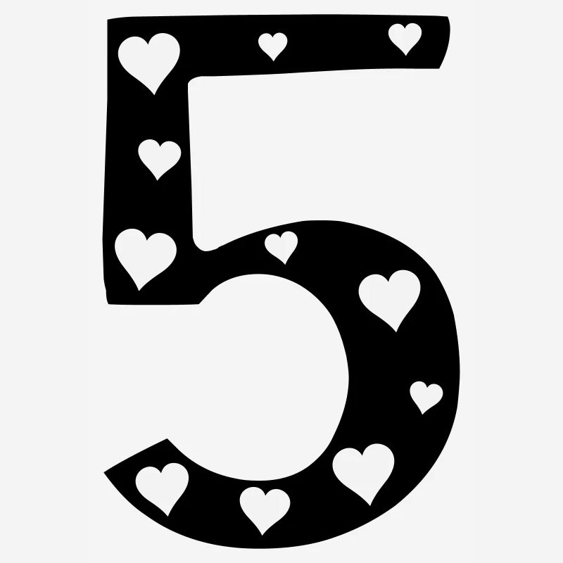 5 Geburtstag mit Herz