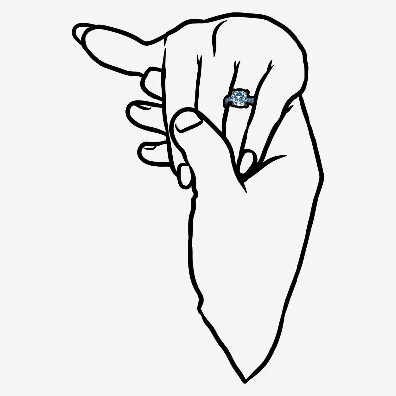 Verlobungs-Ehering-Hand