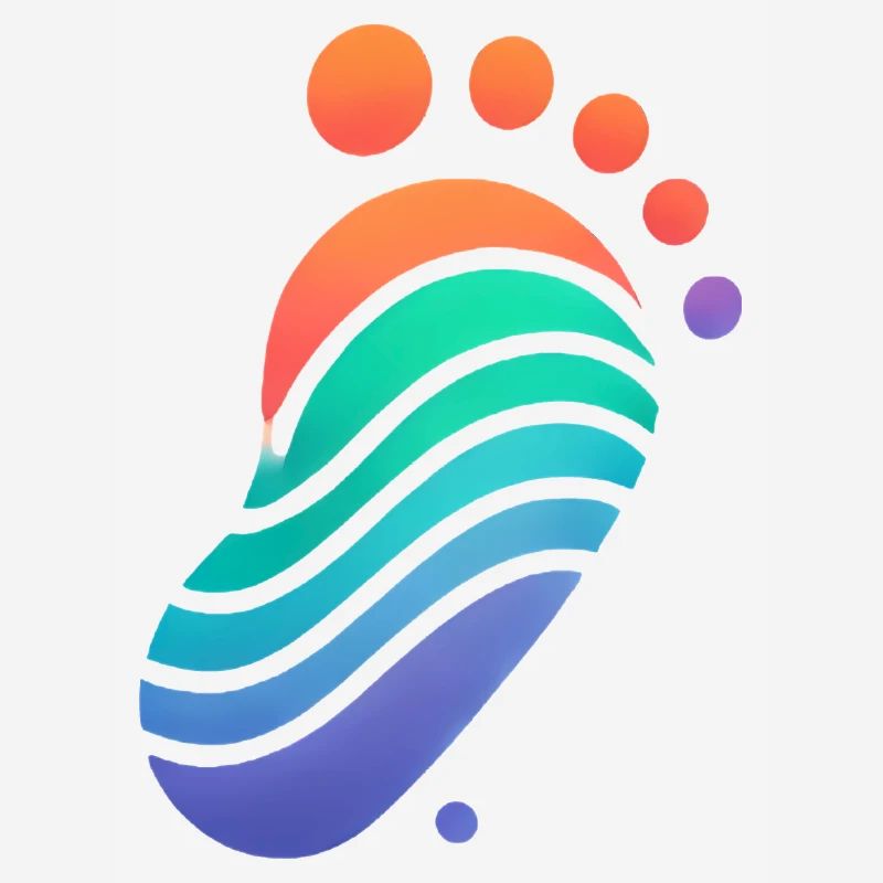 Conception colorée de l’empreinte de la chaussure 10k