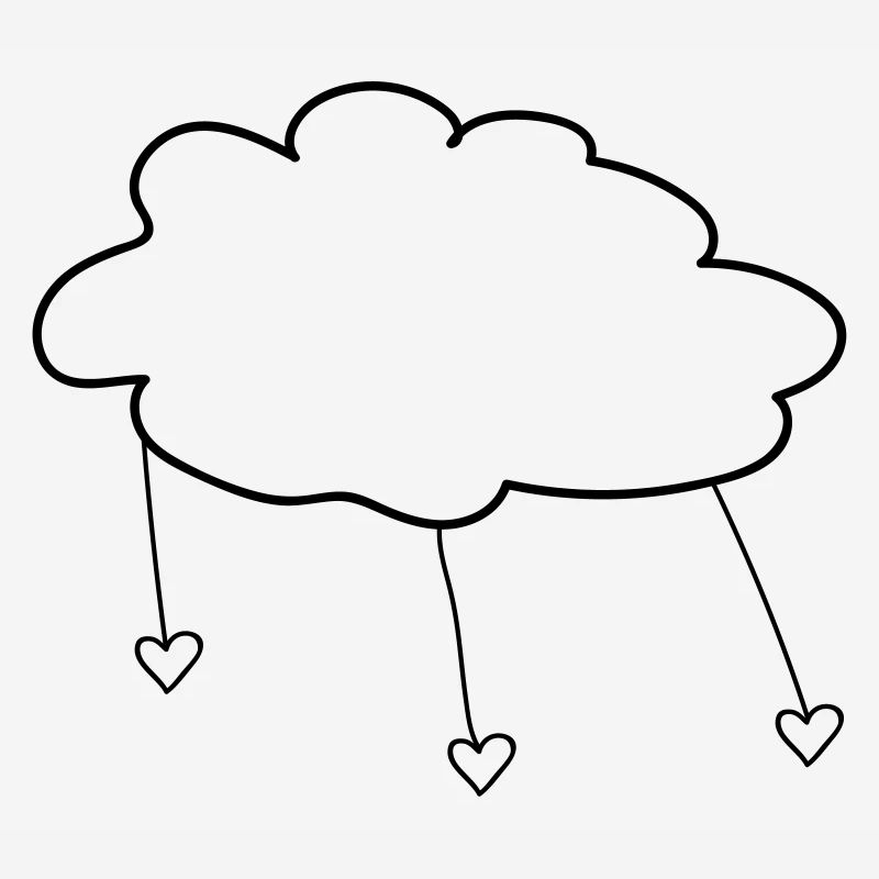 Cloud avec des coeurs