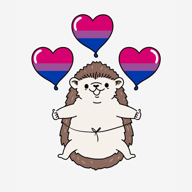 Hérisson Ballon Bisexual Pride
