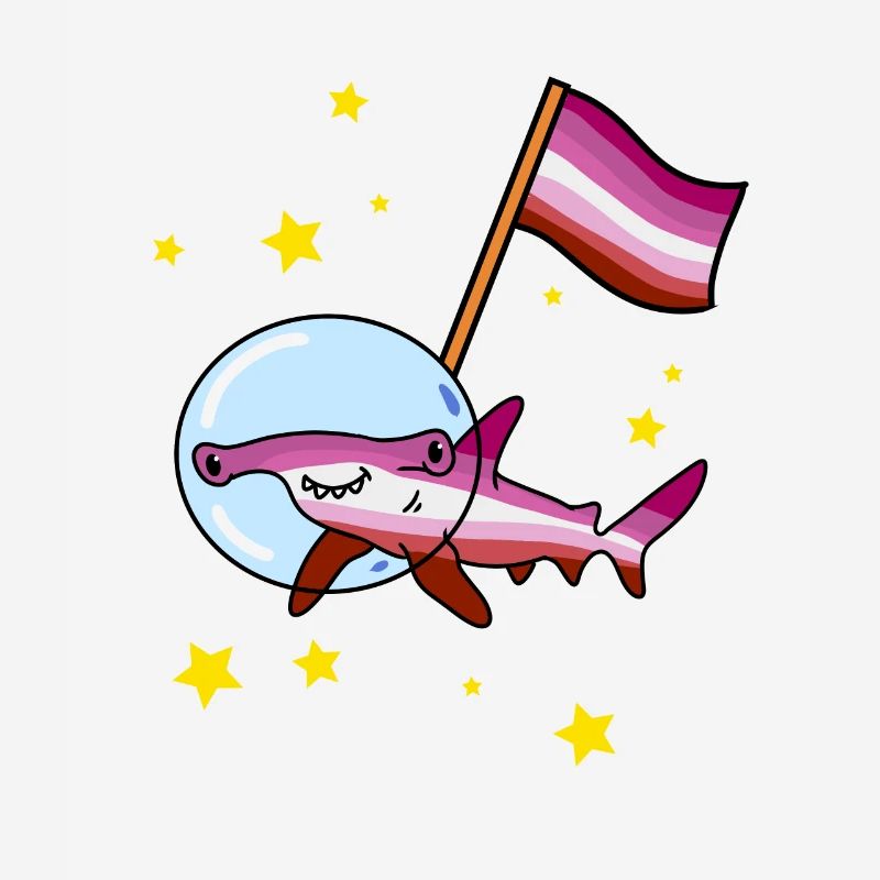 Requin-marteau lesbien dans l’espace Lesbian Pride