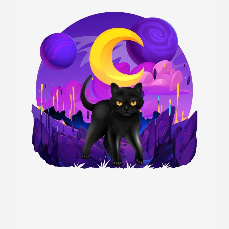 Galactic Cat Vintage Chat rétro Élégance intemporelle