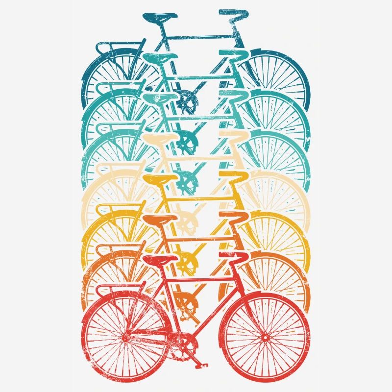 Gradient de la pile de vélos arc-en-ciel