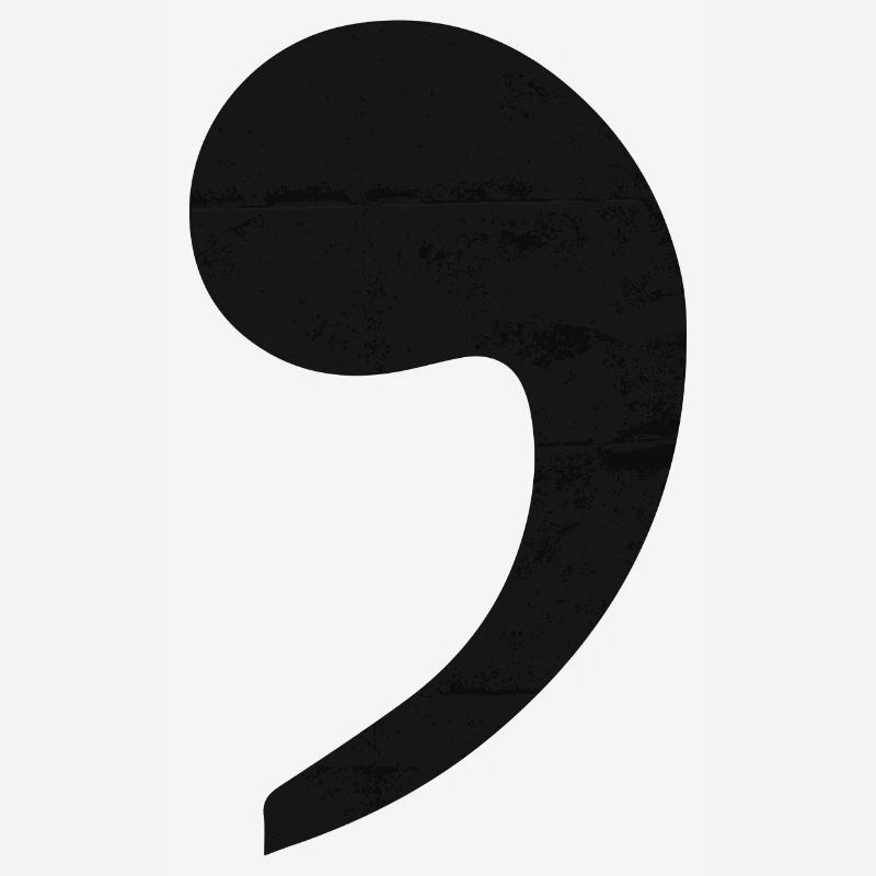 Komma schwarzer Trend Geschenkidee Interpunktion