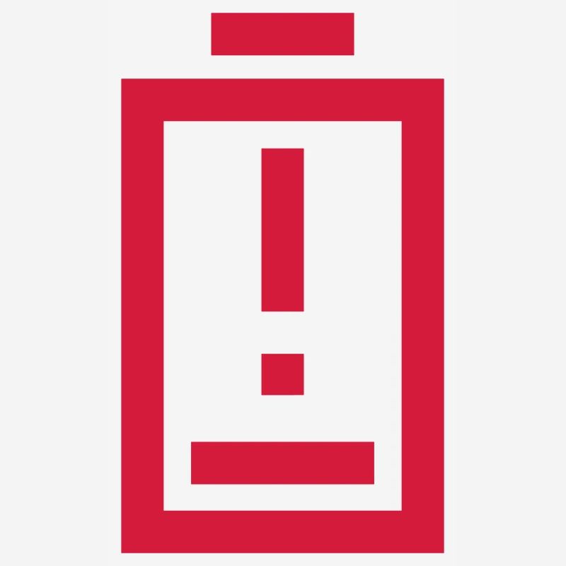 Warning Exclamation Point Battery Empty