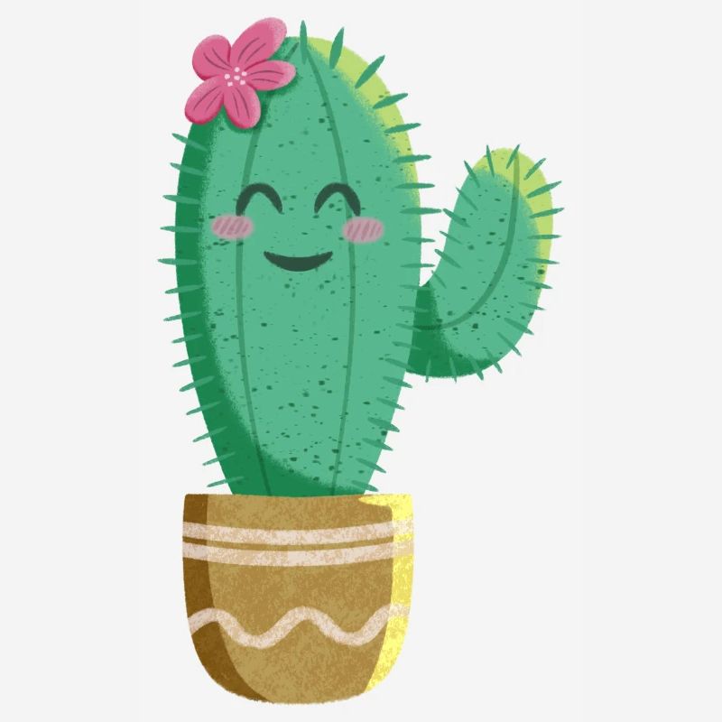Cactus mignon avec fleur
