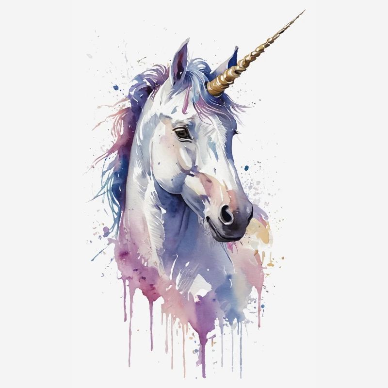 Ätherisches Einhorn - Aquarell