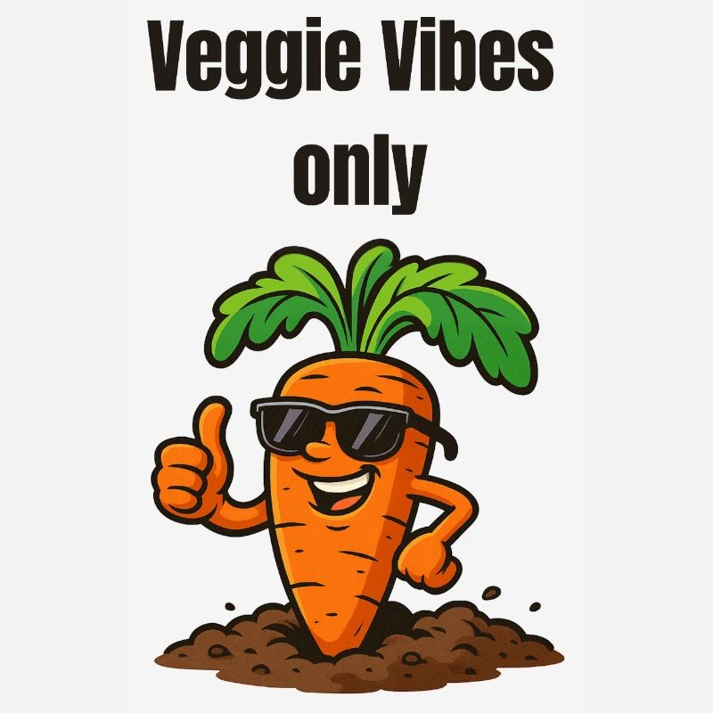 Veggie Vibes Carrot with Style Vegetable Illustrations