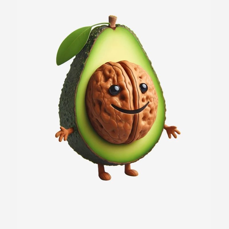 Niedliche Avocado mit Walnusskern!